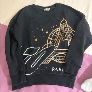 Kenzo Dark Sweatshirt with Gold Accents